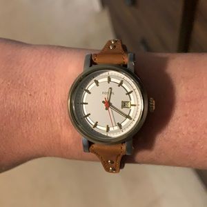 Leather Fossil watch